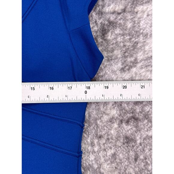 Escada Dress 42 / US 12 Womens Blue Bodycon Illusion Paneled Sheath Knee Midi - Picture 4 of 9